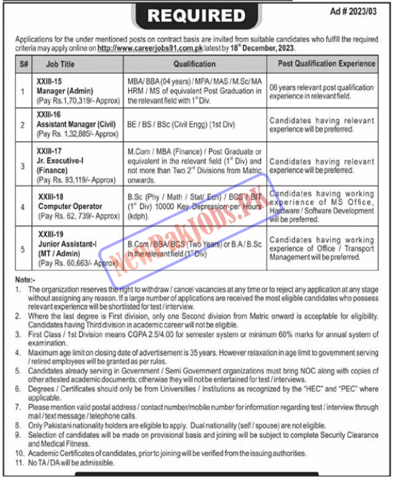 Career 91 Jobs Latest 2023