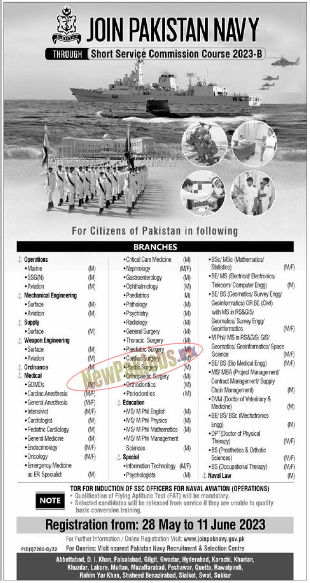 Join Pak Navy through SSC Course 2023 (B)