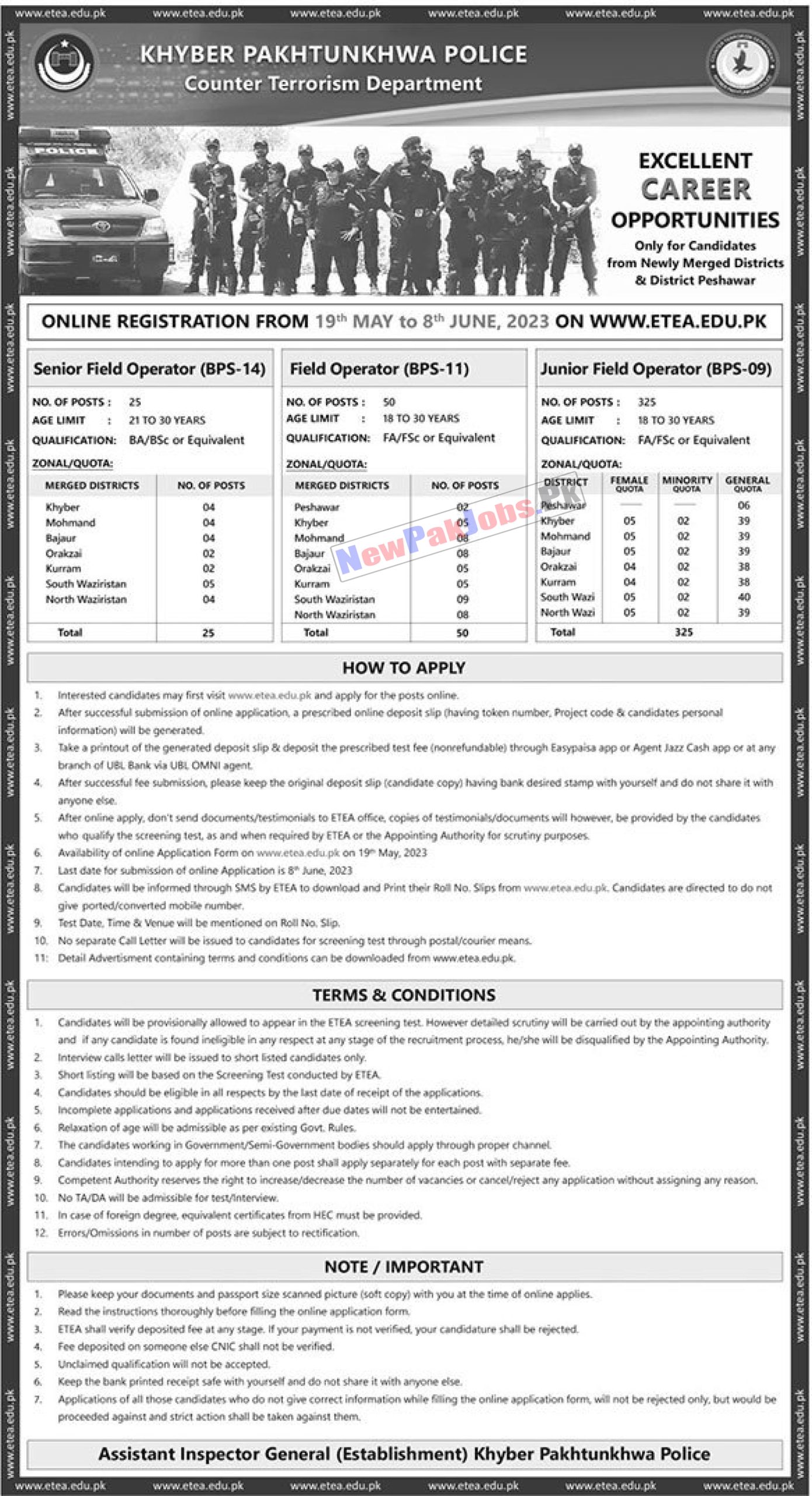 KPK Police CTD Jobs 2023