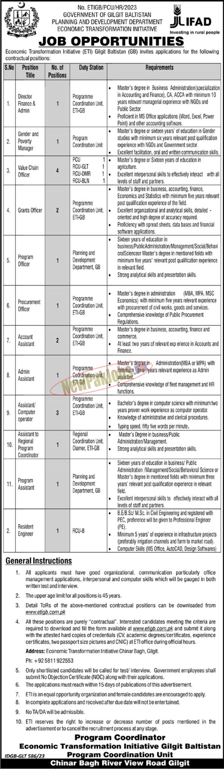 Economic Transformation Initiative ETI GB Jobs 2023