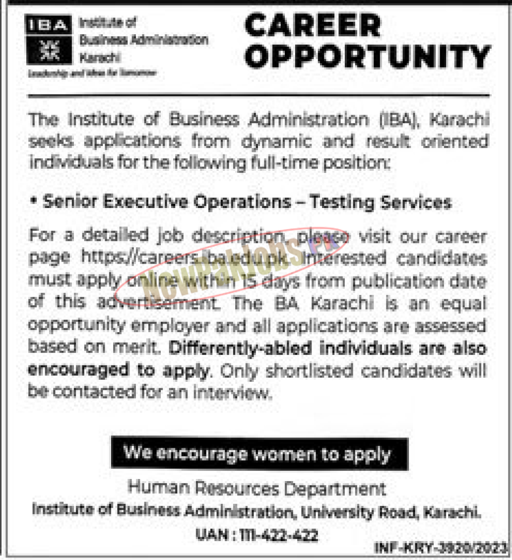 IBA Karachi Jobs 2023, Check Vacancies & Last Date