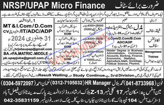 NRSP Micro Finance Jobs 2024 NRSP Online Apply