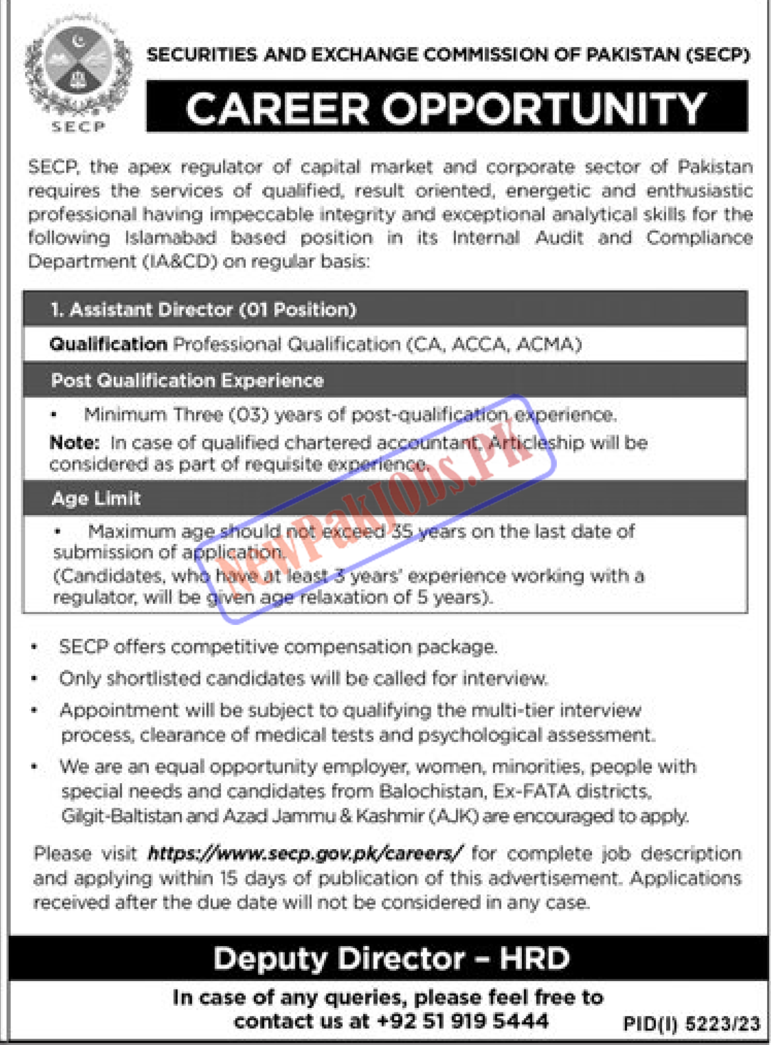 Apply Now for SECP Jobs 2024 SECP Eligibility Conditions