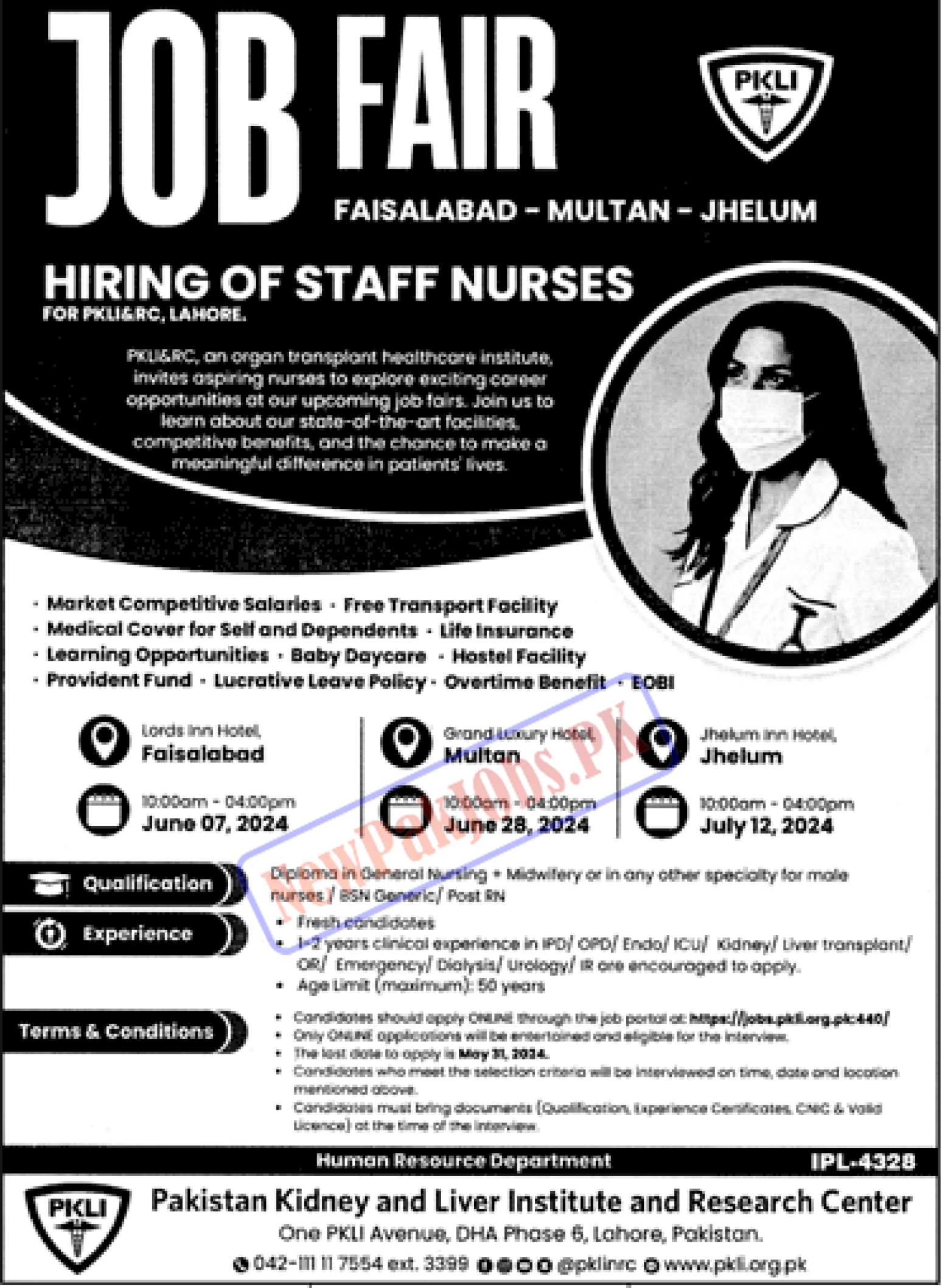 Pakistan Kidney and Liver Institute PKLI Jobs 2024 PKLI Online Application Procedure