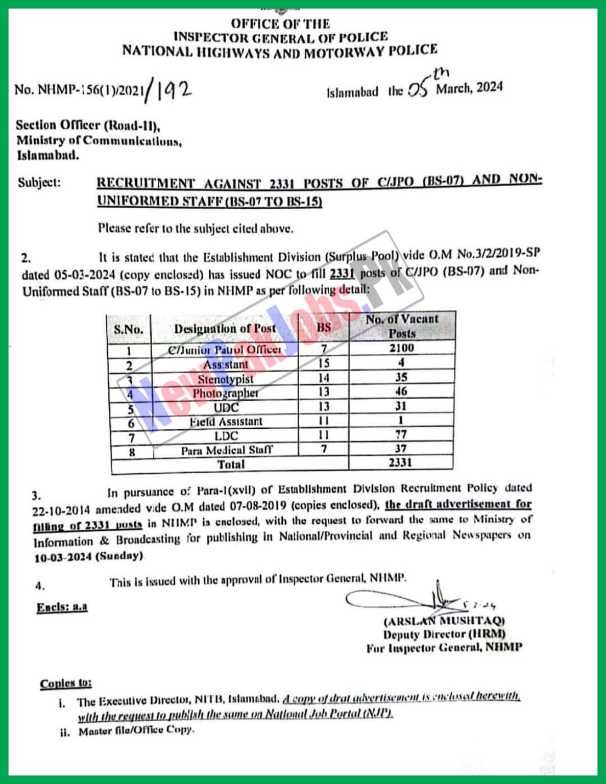 National Highways Motorway Police Jobs 2024 Www Njp Gov Pk Online   National Highways Motorway Police Jobs 2024 1187x1536 