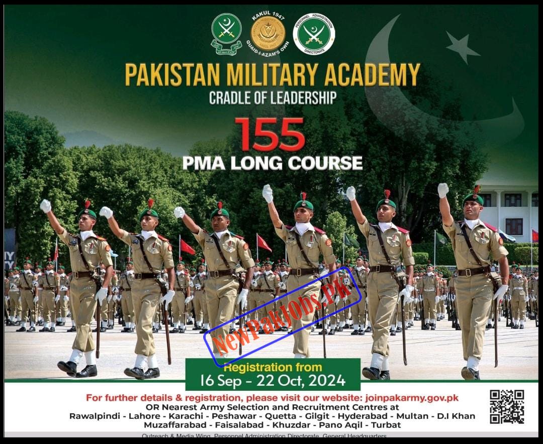 Join Pak Army through PMA Long Course 155 www.joinpakarmy.gov.pk Send Online Applications