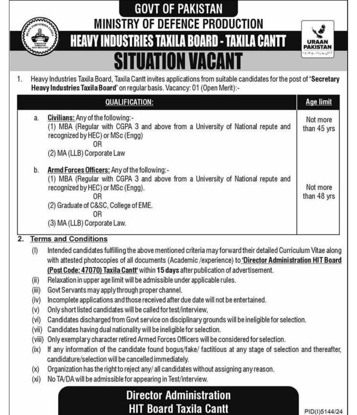 Ministry of Defence Production MODP Jobs 2025 Complete Guidelines